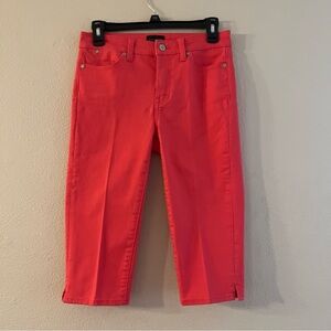 Talbots Pedal Pusher Vibrant Cropped Jeans in Coral